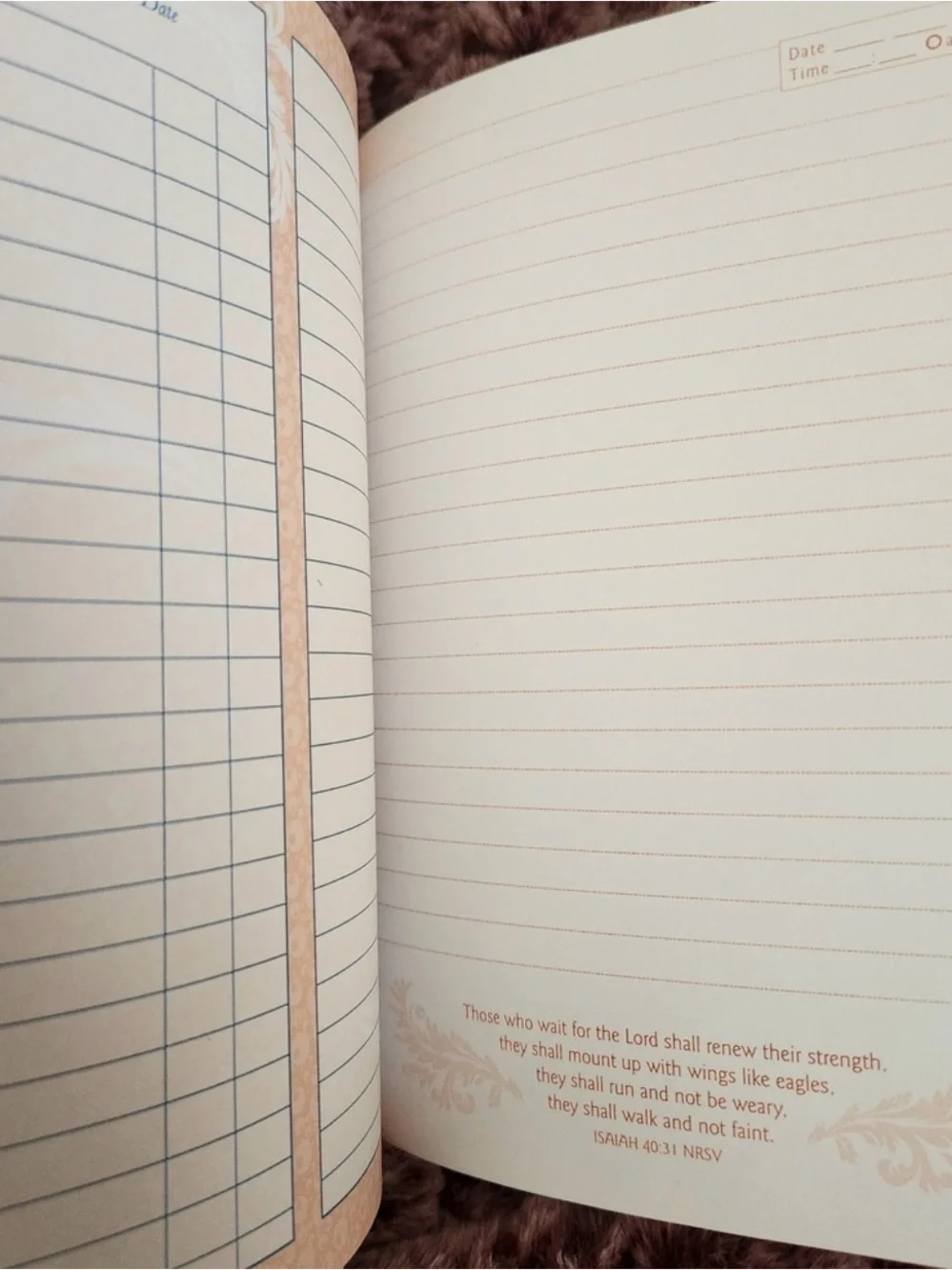 Inspirational Blue Floral Journal